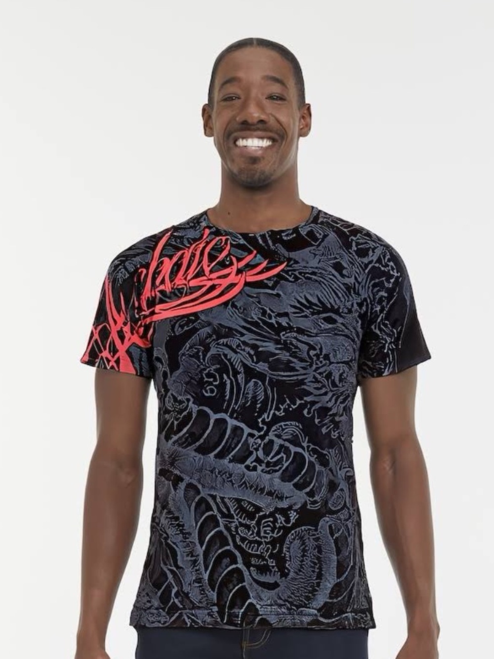 '"Affliction" Archaic - Dragon Rage Biker / T-shirt shirt mens L